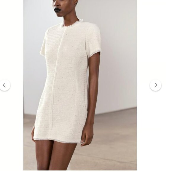 ZARA SHORT STRUCTURED DRESS ZW COLLECTION Size XL NEW WITH TAG! - Picture 4 of 10